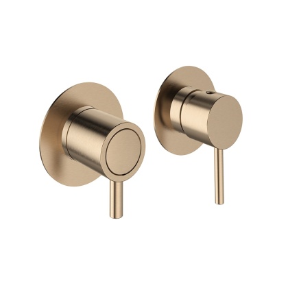 Ramon Soler Bateria prysznicowa podtynkowa, szczotkowana miedź, ODISEA z podwójnym wyjściem