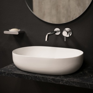 Ramon Soler Bateria umywalkowa ścienna z wylewką 19 cm, chrom, ODISEA