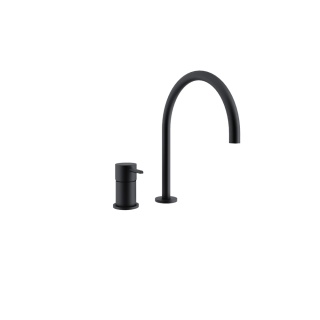 Ramon Soler Bateria umywalkowa nablatowa, czarny mat, ODISEA