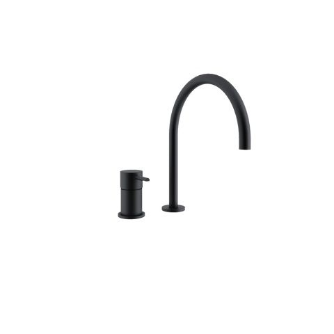 Ramon Soler Bateria umywalkowa nablatowa, czarny mat, ODISEA