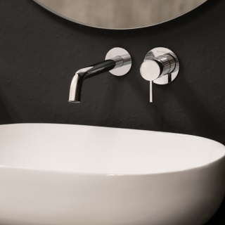 Ramon Soler Bateria umywalkowa ścienna z wylewką 24 cm, chrom, ODISEA