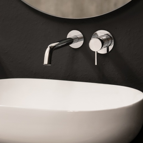 Ramon Soler Bateria umywalkowa ścienna z wylewką 24 cm, chrom, ODISEA