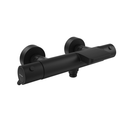 Ramon Soler Bateria wannowo-prysznicowa termostatyczna, czarny mat, ODISEA