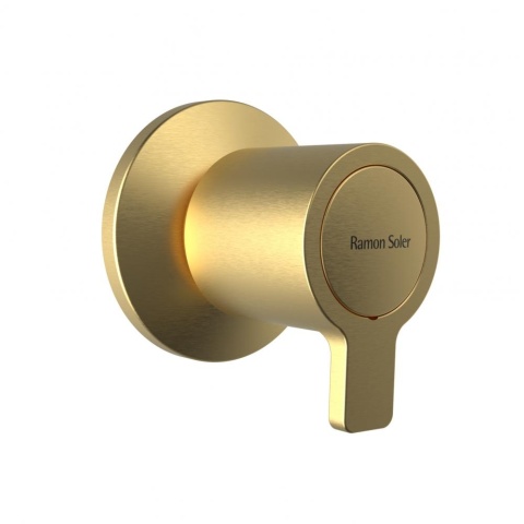 Ramon Soler Zawór odcinający-kątowy 1/2, szczotkowane złoto