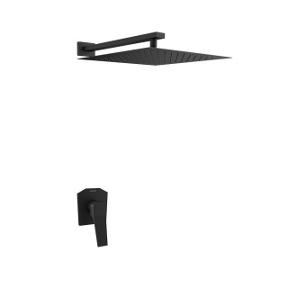 Ramon Soler Zestaw prysznicowy podtynkowy, czarny mat, PRISMA