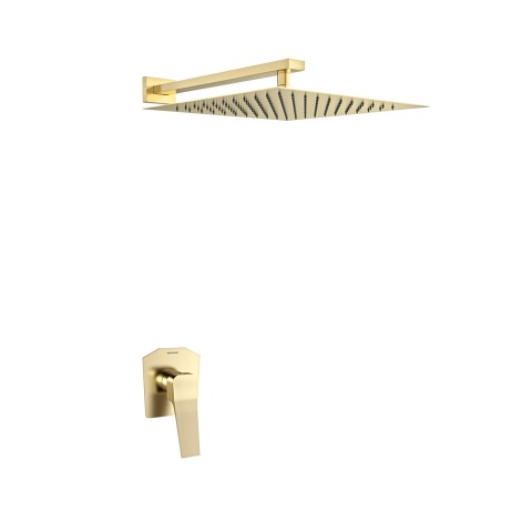 Ramon Soler Zestaw prysznicowy podtynkowy, szczotkowane złoto, PRISMA