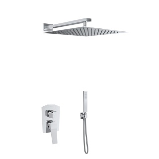 Ramon Soler Zestaw prysznicowy podtynkowy, chrom, PRISMA z podwójnym wyjściem