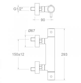 Ramon Soler Bateria prysznicowa termostatyczna, chrom, ODISEA