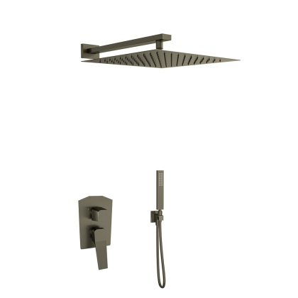 Ramon Soler Zestaw prysznicowy podtynkowy, grafit, PRISMA z podwójnym wyjściem