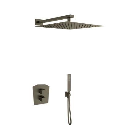 Ramon Soler Zestaw prysznicowy termostatyczny podtynkowy , grafit, PRISMA dwukierunkowy