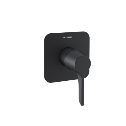 Ramon Soler Bateria prysznicowa podtynkowa, czarny mat, ADAGIO jednowyjściowa