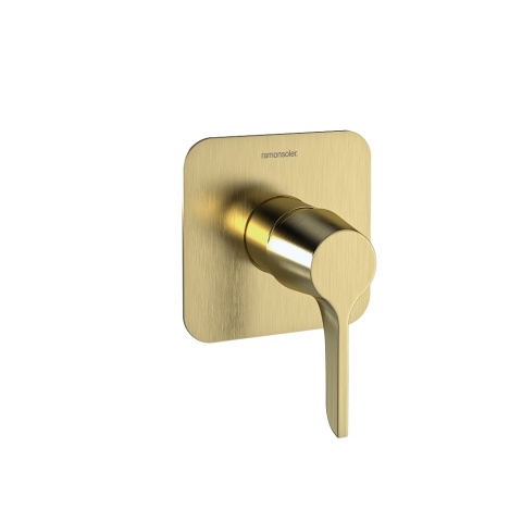 Ramon Soler Bateria prysznicowa podtynkowa, szczotkowane złoto, ADAGIO jednowyjściowa