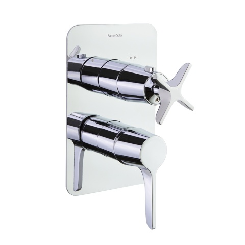 Ramon Soler Bateria prysznicowa podtynkowa, chrom, ADAGIO dwuwyjściowa