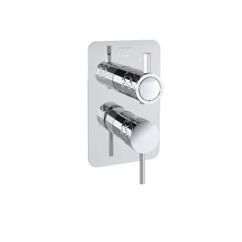 Ramon Soler Bateria prysznicowa podtynkowa, chrom, ODISEA JOYA z potrójnym wyjściem