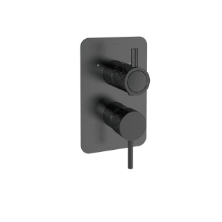 Ramon Soler Bateria prysznicowa podtynkowa, grafit, ODISEA JOYA dwuwyjściowa