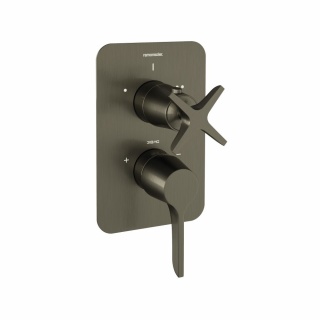 Ramon Soler Bateria prysznicowa podtynkowa, grafit, ADAGIO dwuwyjściowa