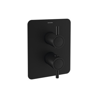 Ramon Soler Bateria prysznicowa termostatyczna podtynkowa, czarny mat, ODISEA jednowyjściowa