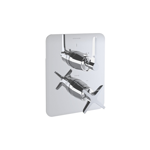 Ramon Soler Bateria prysznicowa termostatyczna podtynkowa, chrom, ADAGIO 2-wyjściowa