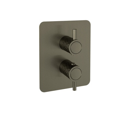 Ramon Soler Bateria prysznicowa termostatyczna podtynkowa, grafit, ODISEA JOYA jednowyjściowa