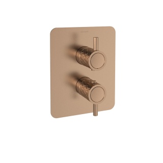 Ramon Soler Bateria prysznicowa termostatyczna podtynkowa, szczotkowana miedź, ODISEA JOYA jednowyjściowa