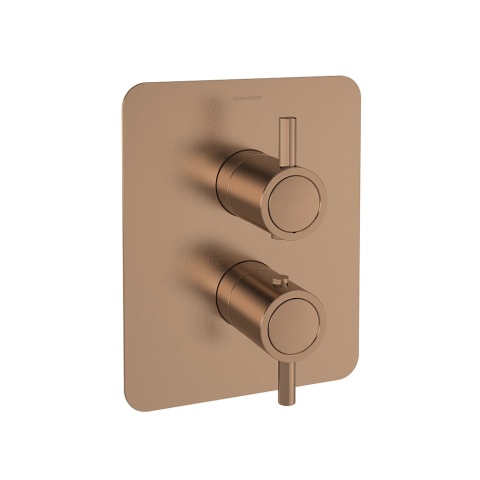 Ramon Soler Bateria prysznicowa termostatyczna podtynkowa, szczotkowana miedź, ODISEA jednowyjściowa