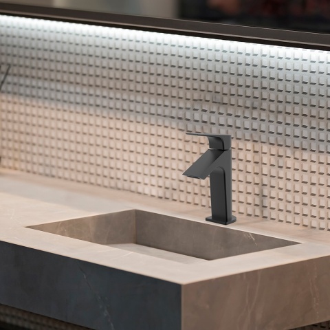 Ramon Soler Bateria umywalkowa M, czarny mat, URBAN CHIC