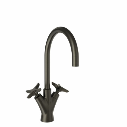 Ramon Soler Bateria umywalkowa dwuchwytowa z obrotową wylewką 170 mm, grafit, ADAGIO