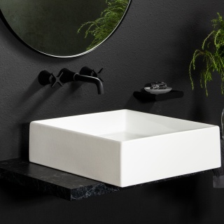 Ramon Soler Bateria umywalkowa podtynkowa ścienna dwuuchwytowa, czarny mat, ADAGIO