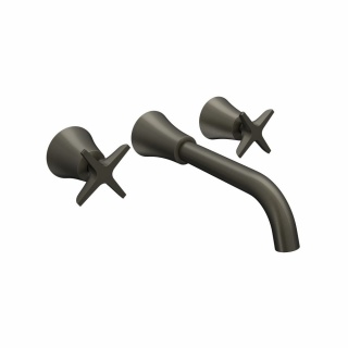 Ramon Soler Bateria umywalkowa podtynkowa ścienna dwuuchwytowa, grafit, ADAGIO