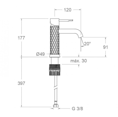 Ramon Soler Bateria umywalkowa, szczotkowana miedź, ODISEA JOYA