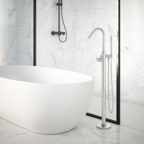 Ramon Soler Wolnostojąca bateria wannowa z zestawem prysznicowym, chrom, URBAN CHIC