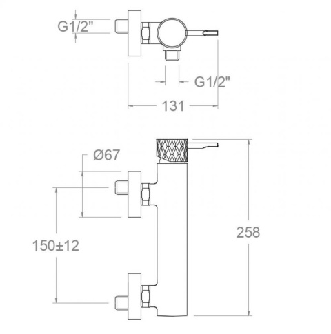 Ramon Soler Bateria prysznicowa, chrom, ODISEA JOYA