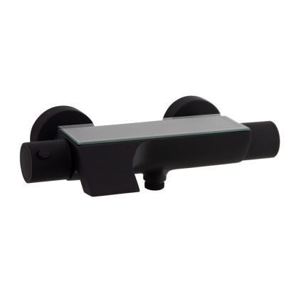 Ramon Soler Bateria wannowo-prysznicowa termostatyczna, czarny mat, URBAN CHIC