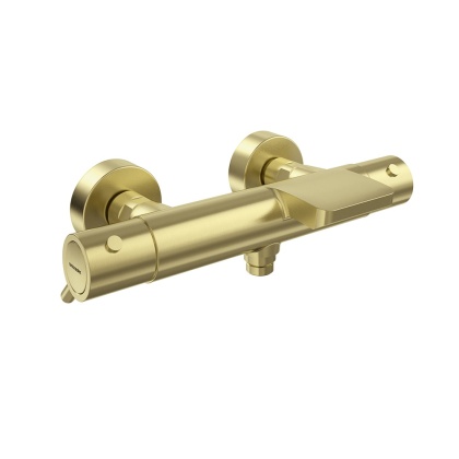 Ramon Soler Bateria wannowo-prysznicowa termostatyczna, szczotkowane złoto, ODISEA