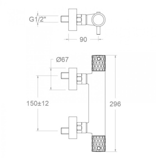 Ramon Soler Bateria prysznicowa termostatyczna, chrom, ODISEA JOYA