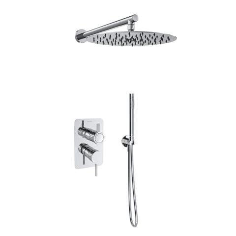 Ramon Soler Zestaw prysznicowy podtynkowy, chrom, ODISEA JOYA z podwójnym wyjściem