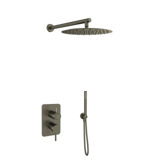 Ramon Soler Zestaw prysznicowy podtynkowy, grafit, ODISEA JOYA z podwójnym wyjściem