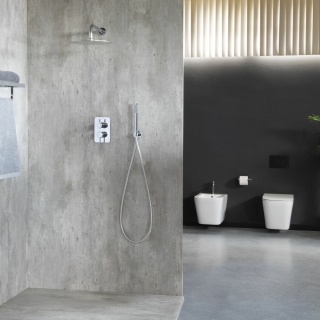 Ramon Soler Zestaw prysznicowy termostatyczny podtynkowy, chrom, ODISEA dwuwyjściowy