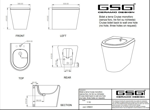 GSG bidet CRUISE rosa