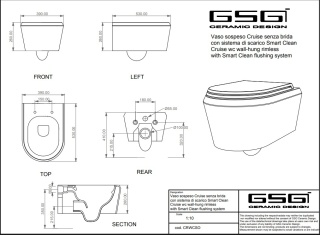 GSG miska WC CRUISE czarny mat