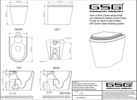 GSG miska WC CRUISE sabbia