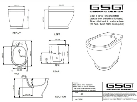 GSG bidet TIME biały połysk