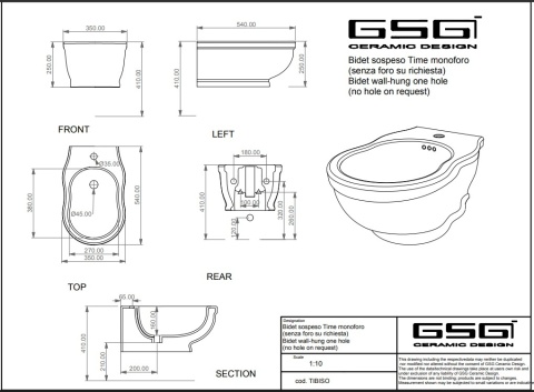 GSG bidet TIME biały połysk