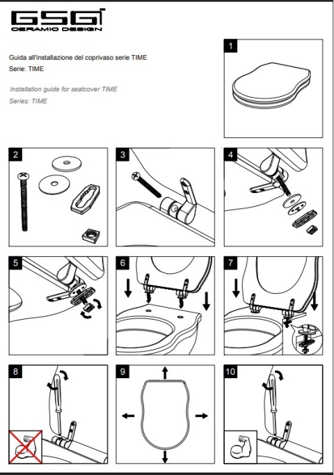 GSG deska sedesowa TIME biały połysk