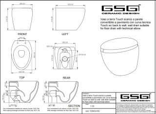 GSG miska WC TOUCH tortora