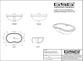 GSG umywalka 60cm TIME biały połysk