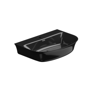 GSG umywalka 65cm FLUT czarny połysk