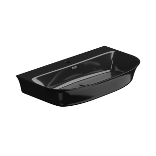 GSG umywalka 80cm FLUT czarny połysk