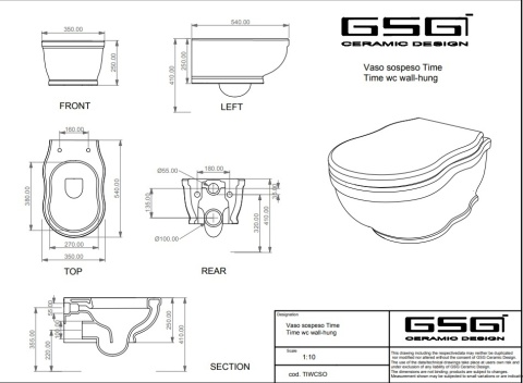 GSG miska WC TIME biały połysk