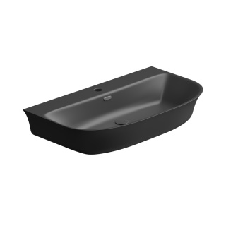 GSG umywalka 80cm FLUT czarny mat